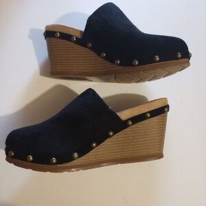 COPY - Cheeks Black Wedge Heel Women's Shoes